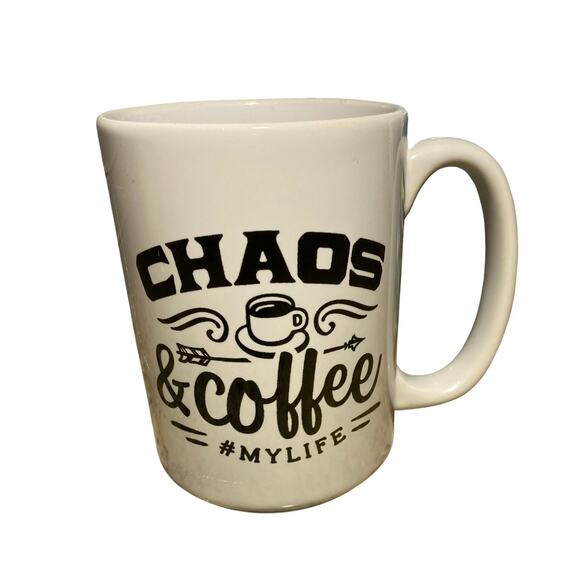 Chaos & Coffee #My Life Mug, 15 oz Sarcastic, Funny, for Coffee, Tea, Hot Cocoa - Picture 1 of 4